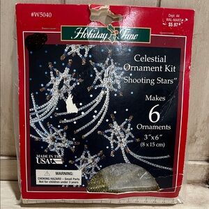 Holiday Time -Vintage Celestial Ornament Kit - Silver and Gold Stars